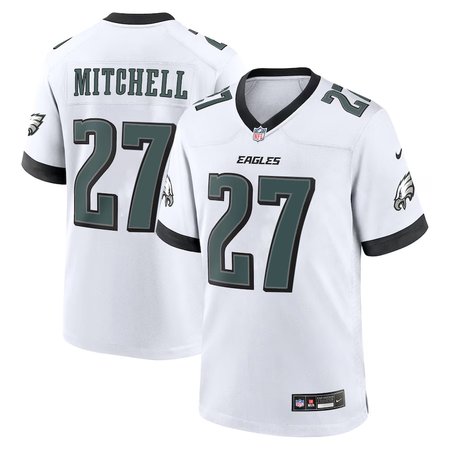 Youth #27 Quinyon Mitchell Midnight White Philadelphia Eagles Player Game Jersey