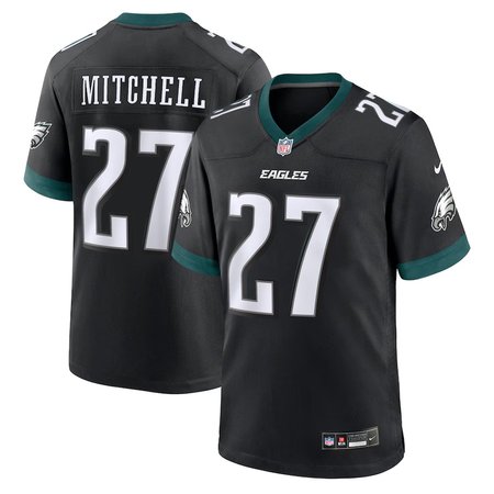 Youth #27 Quinyon Mitchell Midnight Black Philadelphia Eagles Player Game Jersey