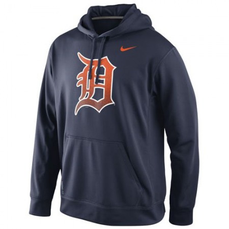 Detroit Tigers Logo Performance Navy Blue MLB Hoodie