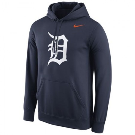 Detroit Tigers Logo Performance Pullover Navy MLB Hoodie