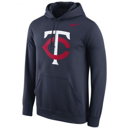 Minnesota Twins Logo Performance Pullover Navy MLB Hoodie