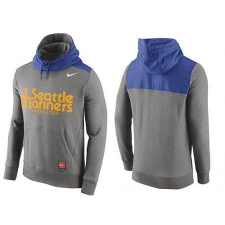 Men's Seattle Mariners Gray Cooperstown Collection Hybrid Pullover Hoodie