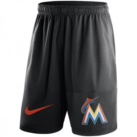 Men's Miami Marlins Black Dry Fly Shorts