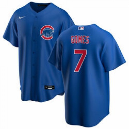 Youth Chicago Cubs #7 Yan Gomes Blue Cool Base Stitched Baseball Jersey