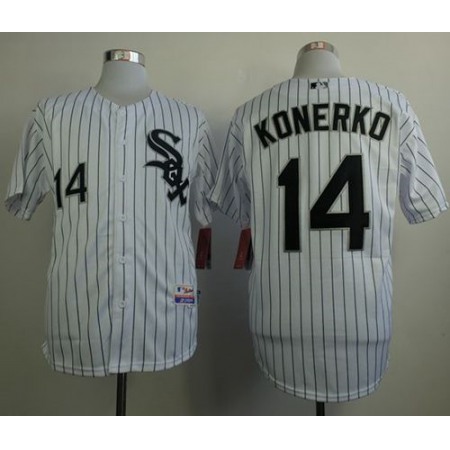 White Sox #14 Paul Konerko Stitched White MLB Jersey