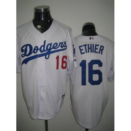 Los Angels Dodgers #16 Andre Ethier Stitched White MLB Jersey