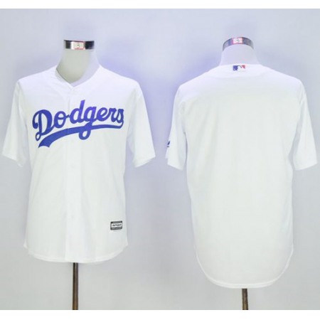 Dodgers Blank White New Cool Base Stitched MLB Jersey