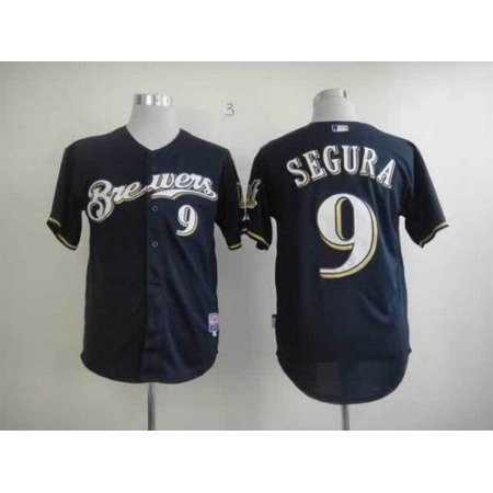 Brewers #9 Jean Segura Blue Cool Base Stitched MLB Jersey