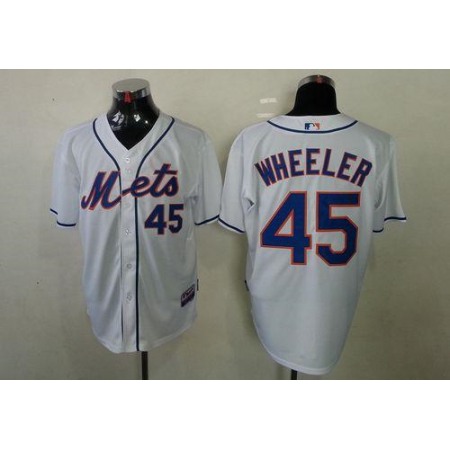 Mets #45 Zack Wheeler White Cool Base Stitched MLB Jersey