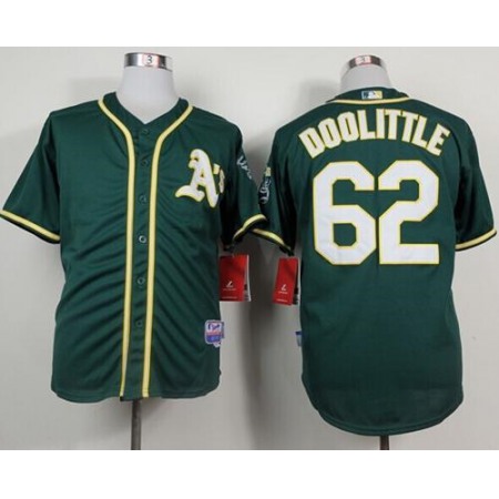 Athletics #62 Sean Doolittle Green Cool Base Stitched MLB Jersey