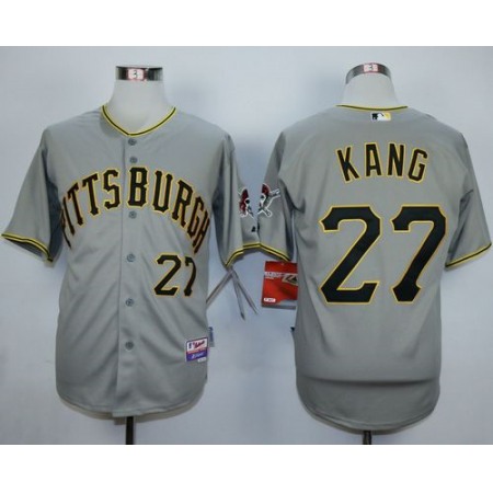 Pirates #27 Jung-ho Kang Grey Cool Base Stitched MLB Jersey