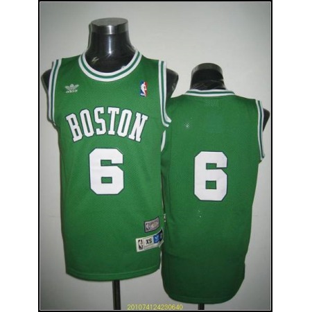 Celtics #6 Bill Russell Stitched Green Throwback NBA Jersey