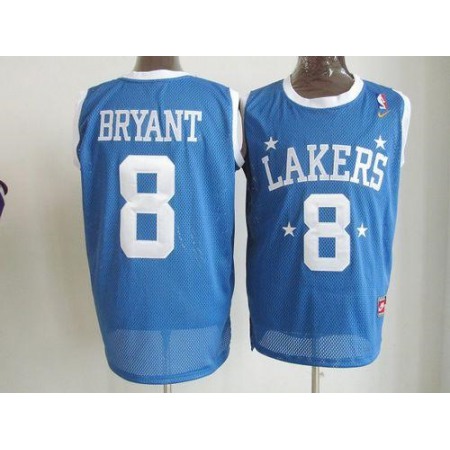 Lakers #8 Kobe Bryant Blue Stitched Throwback NBA Jersey