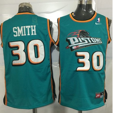 Pistons #30 Joe Smith Green Throwback Stitched NBA Jersey