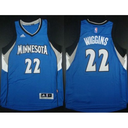 Revolution 30 Timberwolves #22 Andrew Wiggins Blue Stitched NBA Jersey