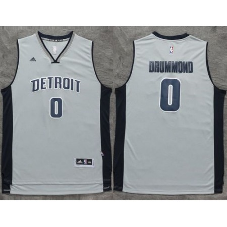 Pistons #0 Andre Drummond Gray Stitched NBA Jersey