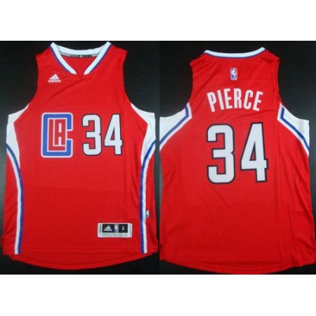 Clippers #34 Paul Pierce Red Stitched NBA Jersey