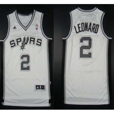 Revolution 30 Spurs #2 Kawhi Leonard White Stitched NBA Jersey