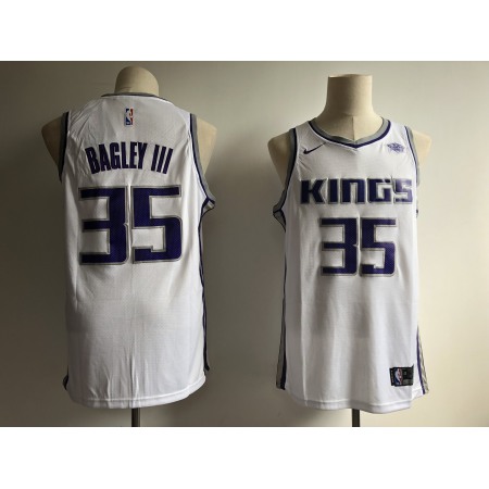 Kings #35 Marvin Bagley III White Authentic Stitched Jersey