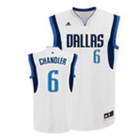 Mavericks Revolution 30 #6 Tyson Chandler White Stitched NBA Jersey