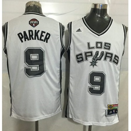 Spurs #9 Tony Parker White Latin Nights Stitched NBA Jersey