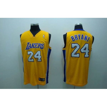 Lakers #24 Kobe Bryant Stitched Yellow NBA Jersey