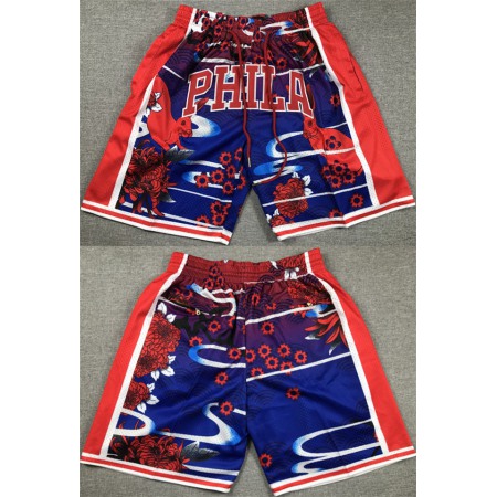 Men's Philadelphia 76ers Red/Blue Shorts (Run Small)