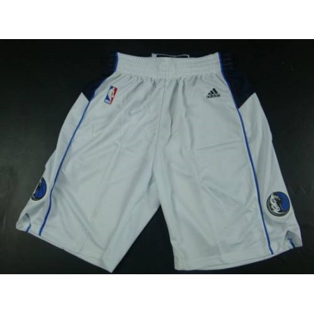 Dallas Mavericks White NBA Shorts