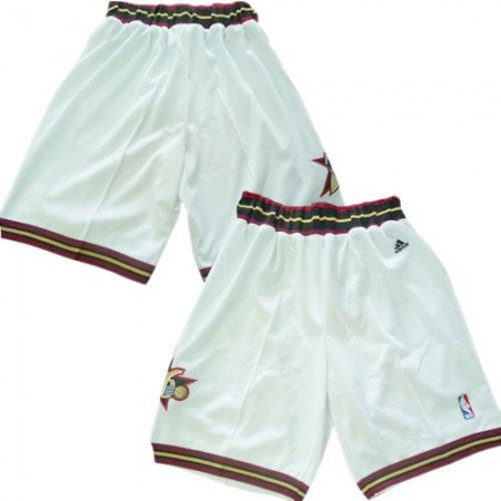 Philadelphia 76ers White NBA Shorts