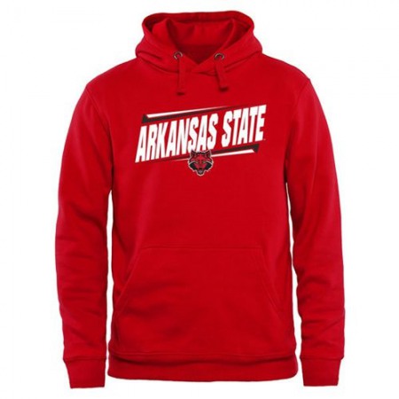 Arkansas State Red Wolves Double Bar Pullover Hoodie Red