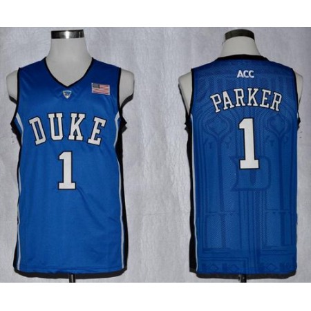 Blue Devils #1 Jabari Parker Blue Basketball Stitched NCAA Jersey