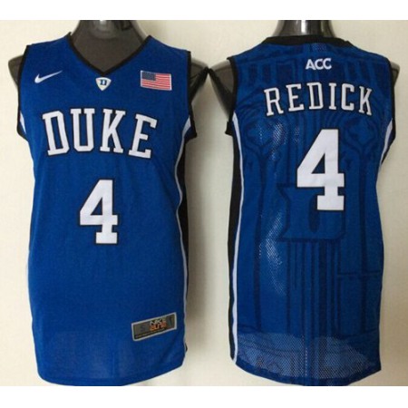 Blue Devils #4 J.J. Redick Blue Basketball Stitched NCAA Jersey