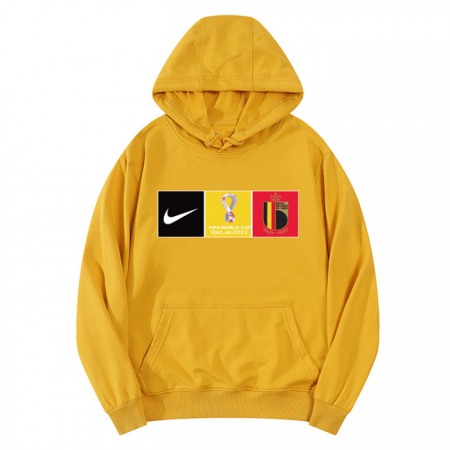 Men's Belgium World Cup Soccer Hoodie Yellow