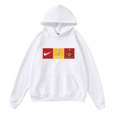 Men's Spain World Cup Soccer Hoodie White