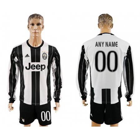 Juventus Personalized Home Long Sleeves Soccer Club Jersey