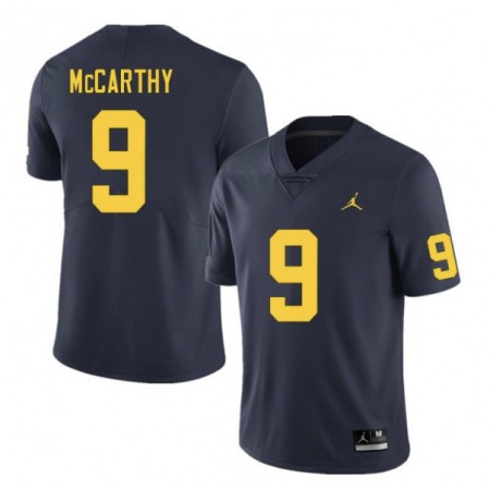 Men's Michigan Wolverines #9 J.J. McCarthy Navy Stitched Jersey