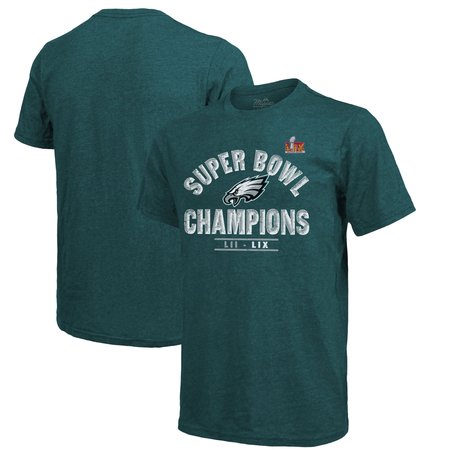 Men's Philadelphia Eagles Threads Midnight Green Super Bowl LIX Champions Tri-Blend T-Shirt