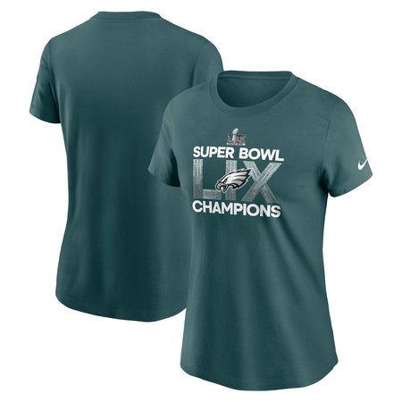 Women's Philadelphia Eagles Nike Midnight Green Super Bowl LIX Champions T-Shirt