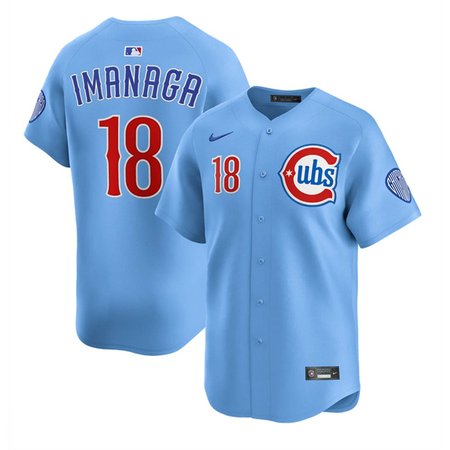 Men's Chicago Cubs #18 Shota Imanaga Blue 2024/25 2nd Alternate Limited Stitched Baseball Jersey