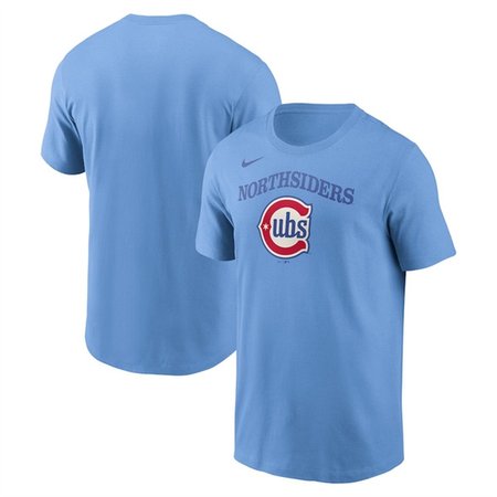 Men's Chicago Cubs Baby Blue Alternate Wordmark T-Shirt