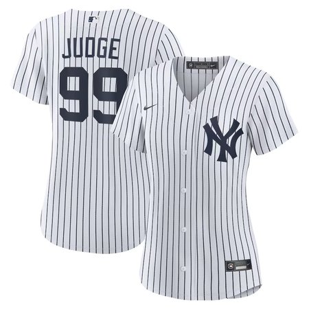 Women's New York Yankees #99 Aaron Judge White Home Replica Player Jersey