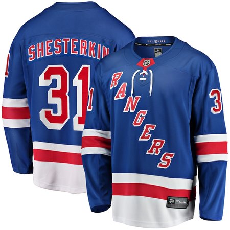 Men's New York Rangers #31 Igor Shesterkin Blue Home Breakaway Player Jersey