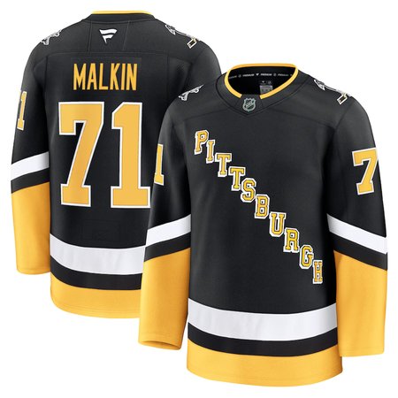 Men's Pittsburgh Penguins #71 Evgeni Malkin Black Alternate Premium Jersey