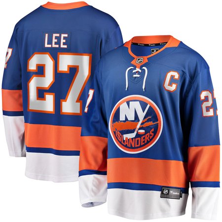 Men's New York Islanders #27 Anders Lee Royal Home Captain Patch Breakaway Player Jersey