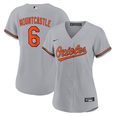 Women's Baltimore Orioles #6 Ryan Mountcastle Grey Cool Base Stitched Baseball Jersey