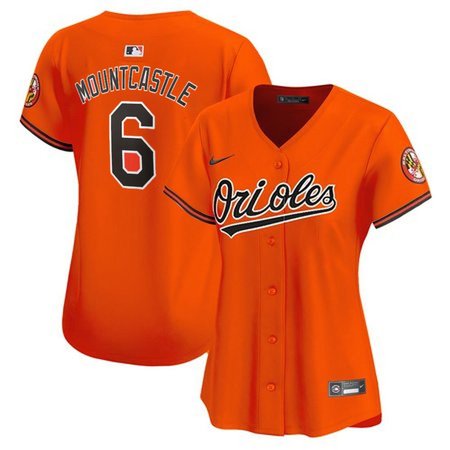 Women's Baltimore Orioles #6 Ryan Mountcastle Orange Cool Base Stitched Baseball Jersey