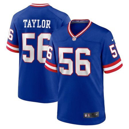 Men's New York Giants #56 Lawrence Taylor Nike Royal Classic NFL Vapor Limited Jersey