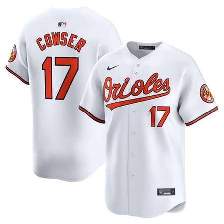 Men's Baltimore Orioles #17 Colton Cowser White Home Limited Player Jersey