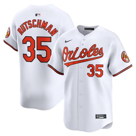 Men's Baltimore Orioles #35 Adley Rutschman White Home Limited Player Jersey