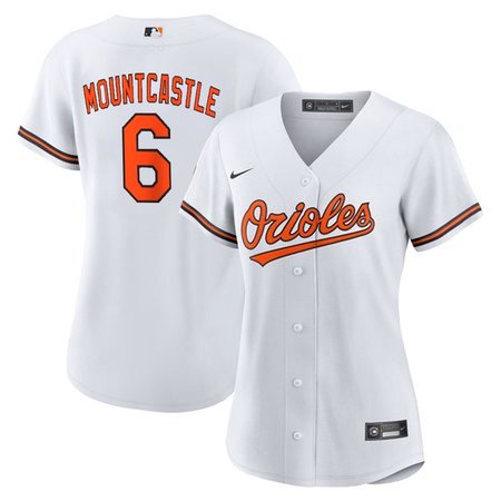 Women's Baltimore Orioles #6 Ryan Mountcastle White Alternate Limited Player Jersey